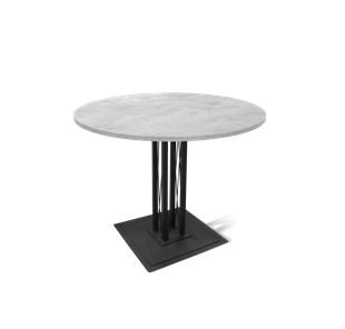 Круглый обеденный стол SHT-TU6-BS1 / SHT-TT 90 ЛДСП (бетон чикаго светло-серый/черный) в Самаре