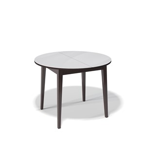Обеденный раздвижной стол Kenner 1000M (Венге/Стекло белое сатин) в Самаре