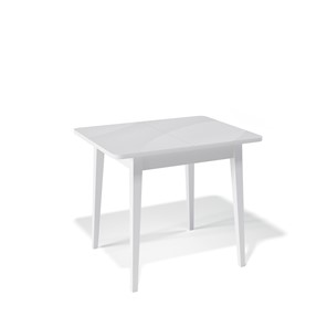 Кухонный стол раздвижной Kenner 900M (Белый/Стекло белое глянец) в Сызрани