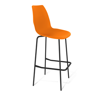Барный стул SHT-ST29/S29 (оранжевый ral2003/черный муар) в Тольятти