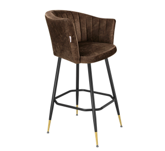 Барный стул SHT-ST42-1 / SHT-S148 (кофейный трюфель/черный муар/золото) в Сызрани