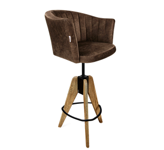 Барный стул SHT-ST42-1 / SHT-S92 (кофейный трюфель/браш.коричневый/черный муар) в Сызрани