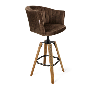 Барный стул SHT-ST42-1 / SHT-S93 (кофейный трюфель/браш.коричневый/черный муар) в Сызрани