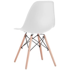 Обеденный стул BRABIX "Eames CF-010", пластик белый, опоры дерево/металл, 532630, 2033A в Сызрани