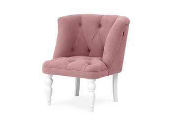 Мягкое кресло Бриджит розовый ножки белые в Самаре