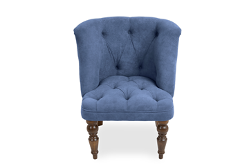 Кресло на ножках Бриджит синий ножки коричневые в Самаре