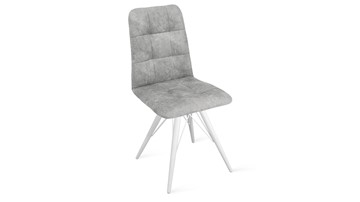 Обеденный стул Аспен К3 (Белый матовый/Микровелюр Wellmart Silver) в Самаре