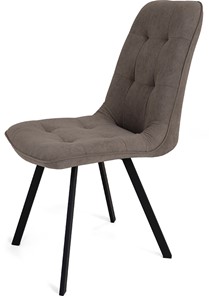 Кухонный стул Кубика Бакарди, ноги черные прямоугольные 1-Q3015/велюр T173 Капучино в Тольятти