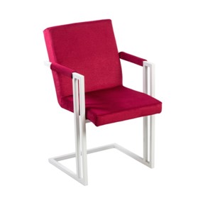 Кухонный стул Бруно, Белый/Аврора 11(бордовый) в Самаре