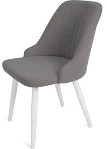 Кухонный стул Даниэлла, ноги белые круглые XXL (R38)/велюр T180 Светло-серый в Тольятти