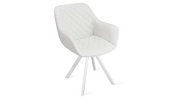 Обеденный стул Дастин К2 (Белый матовый/Кож.зам Polo White) в Самаре