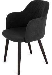 Обеденный стул Эспрессо-1, ноги черные круглые XXL (R38)/велюр T190 Горький шоколад в Сызрани