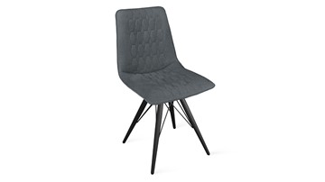 Обеденный стул Хьюго К3 (Черный муар/Микровелюр Jercy Graphite) в Самаре