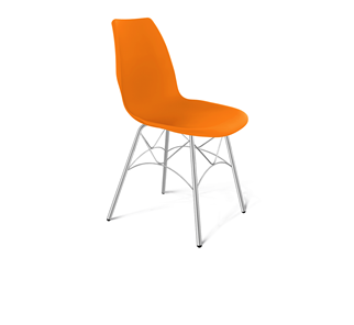 Кухонный стул SHT-ST29/S107 (оранжевый ral2003/хром лак) в Самаре