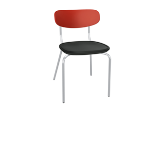 Обеденный стул SHT-ST85-2/SB85-2/S85M (красный/черный/хром лак) в Самаре