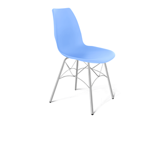 Обеденный стул SHT-ST29/S107 (голубой pan 278/хром лак) в Самаре