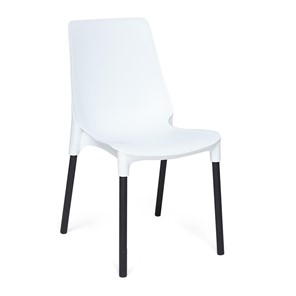Обеденный стул GENIUS (mod 75) 46x56x84 белый/черные ножки арт.12829 в Сызрани