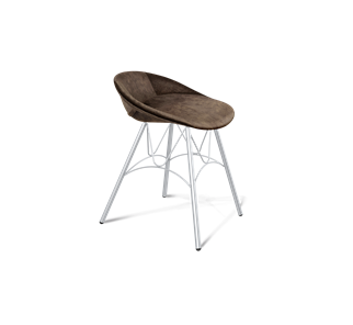 Обеденный стул SHT-ST19-SF1 / SHT-S100 (кофейный трюфель/хром лак) в Самаре