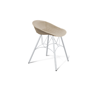 Обеденный стул SHT-ST19-SF1 / SHT-S100 (ванильный крем/хром лак) в Сызрани