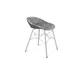 Обеденный стул SHT-ST19-SF1 / SHT-S107 (дымный/хром лак) в Тольятти