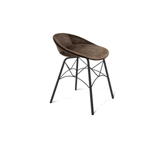 Обеденный стул SHT-ST19-SF1 / SHT-S107 (кофейный трюфель/черный муар) в Сызрани