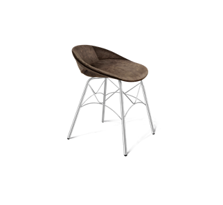 Обеденный стул SHT-ST19-SF1 / SHT-S107 (кофейный трюфель/хром лак) в Самаре