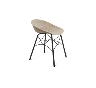 Обеденный стул SHT-ST19-SF1 / SHT-S107 (ванильный крем/черный муар) в Самаре