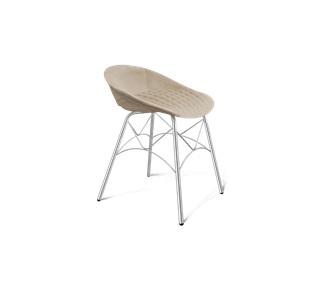 Обеденный стул SHT-ST19-SF1 / SHT-S107 (ванильный крем/хром лак) в Тольятти