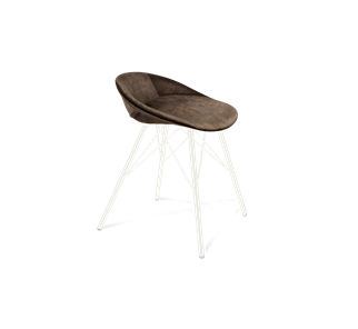 Обеденный стул SHT-ST19-SF1 / SHT-S37 (кофейный трюфель/белый муар) в Самаре