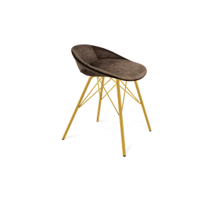 Обеденный стул SHT-ST19-SF1 / SHT-S37 (кофейный трюфель/золото) в Самаре