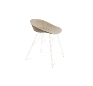 Обеденный стул SHT-ST19-SF1 / SHT-S37 (ванильный крем/белый муар) в Самаре