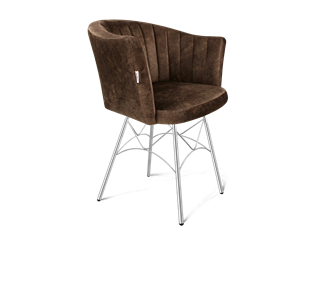 Обеденный стул SHT-ST42-1 / SHT-S107 (кофейный трюфель/хром лак) в Сызрани