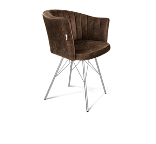 Обеденный стул SHT-ST42-1 / SHT-S37 (кофейный трюфель/хром лак) в Сызрани