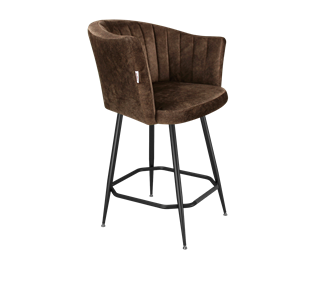 Полубарный стул SHT-ST42-1 / SHT-S148-1 (кофейный трюфель/черный муар) в Сызрани