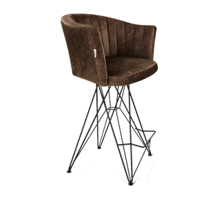 Полубарный стул SHT-ST42-1 / SHT-S66-1 (кофейный трюфель/черный муар) в Сызрани