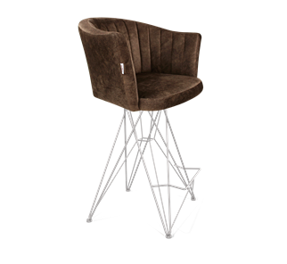 Полубарный стул SHT-ST42-1 / SHT-S66-1 (кофейный трюфель/хром лак) в Самаре
