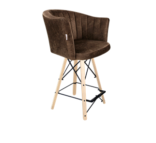 Полубарный стул SHT-ST42-1 / SHT-S80-1 (кофейный трюфель/прозрачный лак/черный) в Самаре
