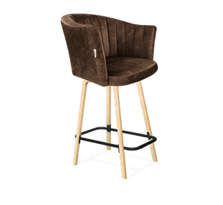 Полубарный стул SHT-ST42-1 / SHT-S94-1 (кофейный трюфель/прозрачный лак/черный муар) в Самаре