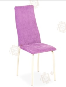 Кухонный стул Волна, каркас металл бежевый, инфинити фиолетовый в Тольятти