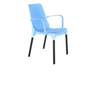 Обеденный стул SHT-ST76/S424 (голубой/черный муар) в Тольятти