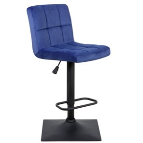 Барный стул Курт с мягкой спинкой WX-2320 велюр синий в Тольятти
