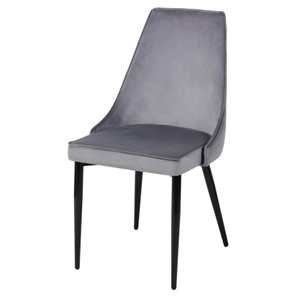 Дизайнерский стул Лорд СРП-071 Эмаль черная Веллюто серый в Тольятти
