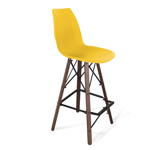 Барный стул SHT-ST29/S80 (желтый ral 1021/темный орех/черный) в Самаре