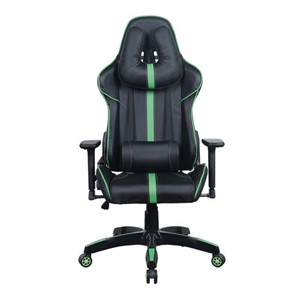 Компьютерное кресло Brabix GT Carbon GM-120 (две подушки, экокожа, черное/зеленое) 531929 в Самаре