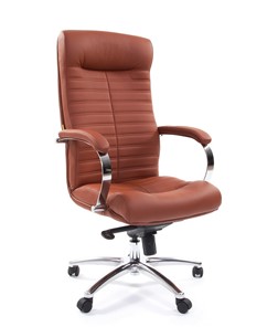Офисное кресло CHAIRMAN 480 Экокожа Terra 111 (коричневая) в Тольятти