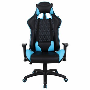 Кресло офисное Brabix GT Master GM-110 (две подушки, экокожа, черное/голубое) 531928 в Сызрани