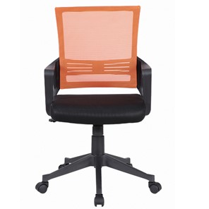 Компьютерное кресло Brabix Balance MG-320 (с подлокотниками, комбинированное черное/оранжевое) 531832 в Тольятти