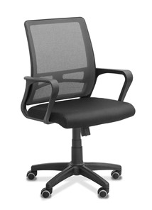 Кресло в офис Акцент, сетка YM/ткань TW / черная/серая в Самаре