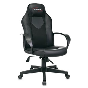 Кресло офисное BRABIX "Game GM-017", экокожа/ткань, черное, 532641, GM-017_532641 в Сызрани