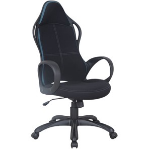 Кресло компьютерное Brabix Premium Force EX-516 (ткань, черное/вставки синие) 531572 в Тольятти